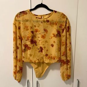 Floral blouse bodysuit from Aritzia